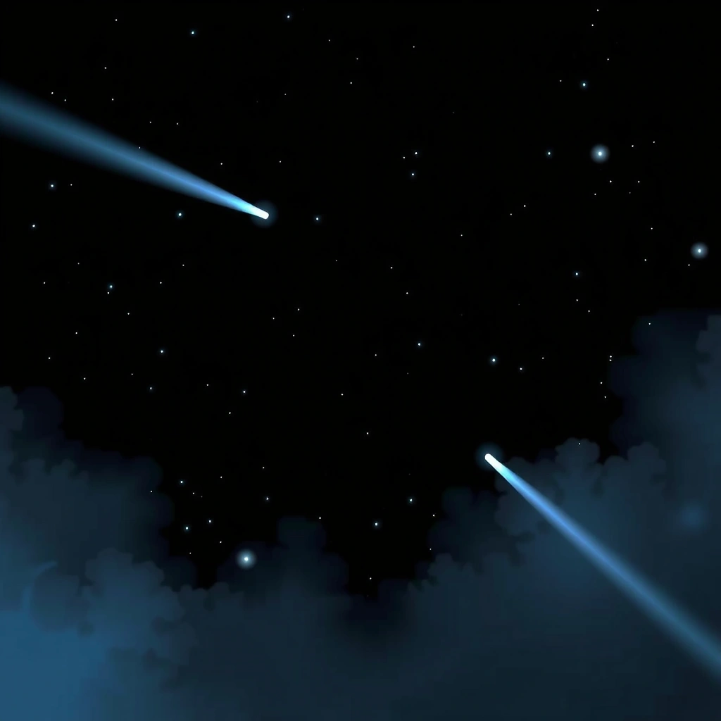 Privacy policy background with comet design